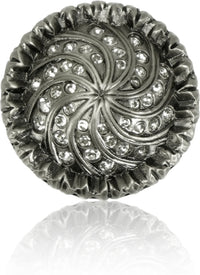 Fontainebleau Knob, Clear Crystal Antique Nickel Finish 7719AN