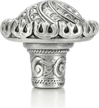 Fontainebleau Knob, Clear Crystal Matte Silver Finish 7719MS