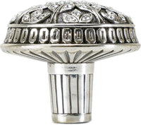 Hampton Knob, Decorated With Swarovski® Clear Crystal, Burnished Silver Finish 7722/16