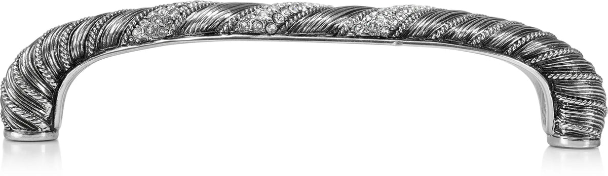 5'' cc Waldorf Pull, Clear Crystal Burnish Silver Finish 7730/16