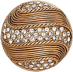 Waldorf Knob, Clear Crystal Museum Gold Finish 7737/1