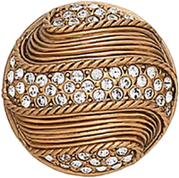 Waldorf Knob, Clear Crystal Museum Gold Finish 7737/1