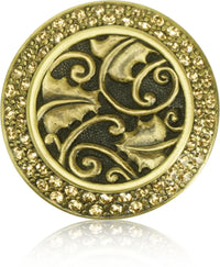 Rookwood Knob, Lt. Colorado Topaz Crystal Burnish Brass Finish 7741BB