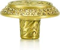 Rookwood Knob, Lt. Colorado Topaz Crystal Florentine Gold Finish 7741FG