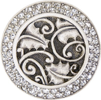 Rookwood Knob, Decorated With Swarovski® Clear Crystal, Matte Silver 7741MS