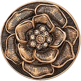 Floral View Knob, Lt. Colorado Crystal Museum Gold Finish 7743/9