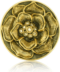 Floral View Knob, Lt. Colorado Crystal Museum Gold Finish 7743/9