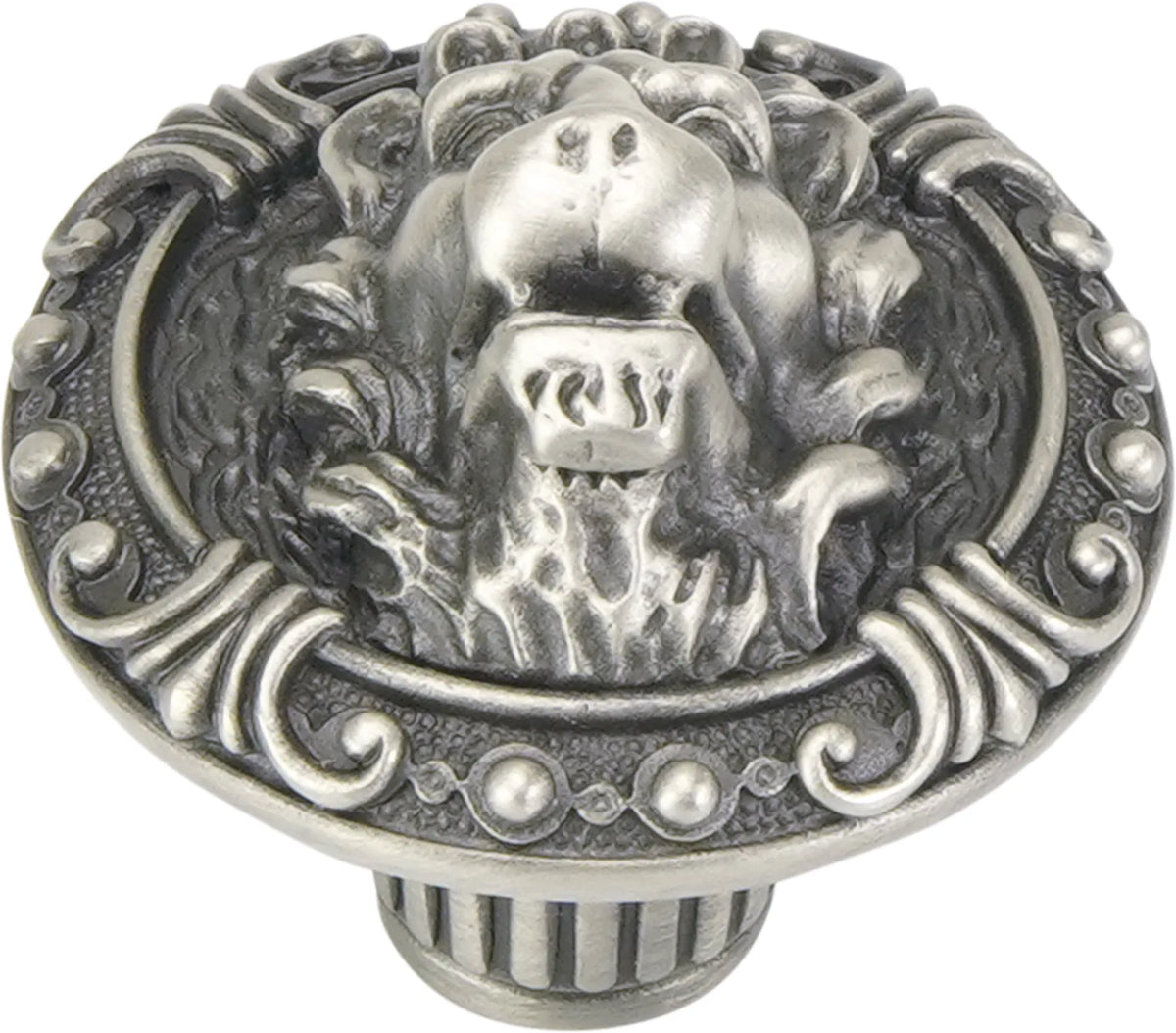 Lion In Winter Knob, Antique Nickel 7750AN