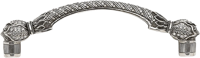 5'' cc Glendale Pull, Clear Crystal Burnish Silver Finish 7751/16