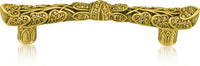 3-1/2'' cc Trescott Pull, Lt. Colorado Topaz Crystal Museum Gold Finish 7785/9