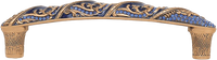Finish-Museum Gold Plate -  SAPPHIRE with SAPPHIRE CRYSTAL