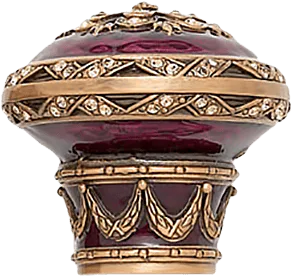 Newport Knob, Garnet W/ Lt. Colorado Crystal, Museum Gold Finish 7929/2