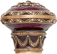 Newport Knob, Garnet W/ Lt. Colorado Crystal, Museum Gold Finish 7929/2