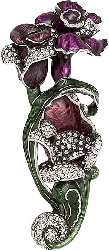 Chartres 3-1/2'' cc Pull, Buddha Burgundy, Wild Berry, Red Mahogany, Decorated With Swarovski®crystals, 7955/26
