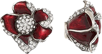 Chartres Knob, Red Mahogany, Decorated With Swarovski® Silk Crystals, Museum Gold Plate 8011/2