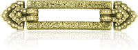 3-1/2'' cc Kingsbury Pull, Lt. Colorado Topaz Crystal Burnish Brass Finish 8069BB