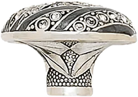 Fairfax Knob With Metallic Silver, Decorated With Swarovski® Clear Crystal, Burnished Silver 8145/16