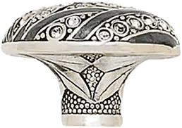 Fairfax Knob With Metallic Silver, Decorated With Swarovski® Clear Crystal, Burnished Silver 8145/16