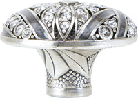 Fairfax Knob With Metallic Silver, Decorated With Swarovski® Clear Crystal, Burnished Silver 8145/16