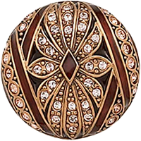 Fairfax Knob With Topaz, Lt. Peach & Silk Crystal Museum Gold Finish 8145/9