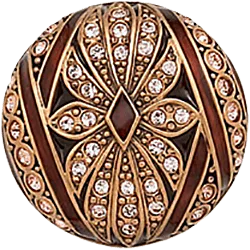 Fairfax Knob With Topaz, Lt. Peach & Silk Crystal Museum Gold Finish 8145/9
