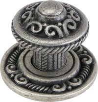 Edgar Berebi Americana Knob W/ Matching Back Plate In Artisan Pewter Finish 8156AP