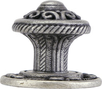Edgar Berebi Americana Knob W/ Matching Back Plate In Artisan Pewter Finish 8156AP