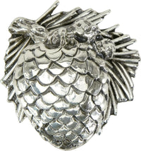 Edgar Berebi Arts & Craft Pinecone Knob In Burnished Silver Plate 8178-6