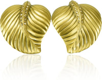 Chandler Leaf Knob, Lt. Colorado Topaz, Right & Left Pair Florentine Gold Finish 8182FGX