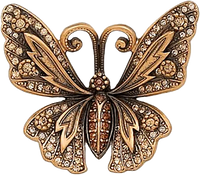 Butterfly Knob, Lt. Colorado, Lt. Smoke & Smoke Crystal Museum Gold Finish 8184/9