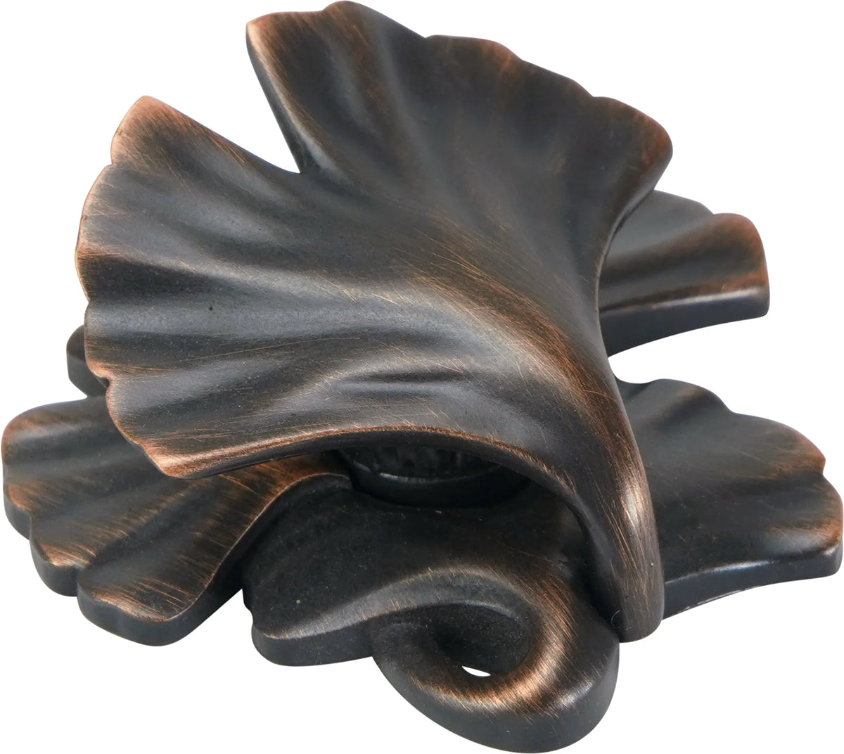 Edgar Berebi Arts & Craft Ginkgo Knob In Oil Rub Bronze Plate 8185-44X