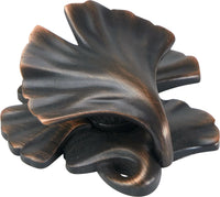 Edgar Berebi Arts & Craft Ginkgo Knob In Oil Rub Bronze Plate 8185-44X