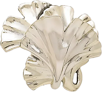 Edgar Berebi Arts & Craft Ginkgo Knob In Burnished Silver Plate 8185-6X
