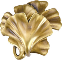 Edgar Berebi Arts & Craft Ginkgo Knob In Burnished Brass Plate 8185BBX