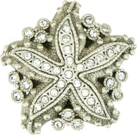 Seaside Knob, Decorated With Swarovski®clear Crystal, Matte Silver 8191MS