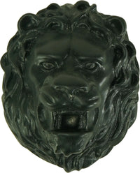 Edgar Berebi Lion In Winter Knob In Matte Black Plate 8196-4