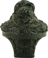 Edgar Berebi Lion In Winter Knob In Matte Black Plate 8196-4