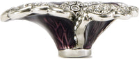 Chartres Knob Wild Berry, Decorated With Swarovski® Clear Crystal, Burnished Silver Finish 8219/96