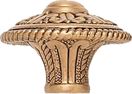 Edgar Berebi Americana Knob W/ Back Plate In Museum Gold Plate 8244-1