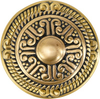 Edgar Berebi Americana Knob W/ Back Plate In Museum Gold Plate 8244-1