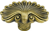 Edgar Berebi Federal Shell Knob In Burnished Brass Plate 8245BB