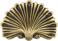 Edgar Berebi Federal Shell Knob In Burnished Brass Plate 8245BB