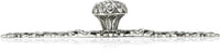 Trescott, Knob With Back Plate, Clear Crystal Burnish Silver Finish 8252/16