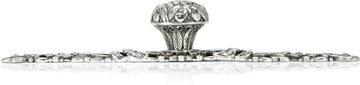 Trescott, Knob With Back Plate, Clear Crystal Burnish Silver Finish 8252/16