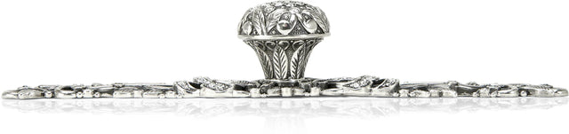 Trescott, Knob With Back Plate, Clear Crystal Burnish Silver Finish 8252/16