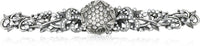 Trescott, Knob With Back Plate, Clear Crystal Burnish Silver Finish 8252/16