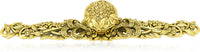Trescott, Knob With Back Plate, Lt. Smoke & Lt. Colorado Crystal Museum Gold Finish 8252/9