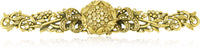 Trescott, Knob With Back Plate, Lt. Smoke & Lt. Colorado Crystal Museum Gold Finish 8252/9
