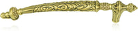 6'' cc Vertical Only Belleview Pull, Lt. Colorado Topaz Crystal Burnish Brass Finish 8305BB