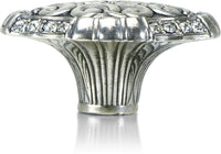 Belleview Knob, Clear Crystal Burnish Silver Finish 8311/16